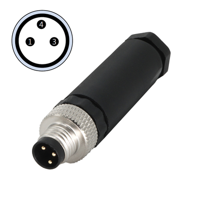 M8 Connector IEC 61076-2-104 Field-wireable Assembly 3-pin A-code Straight IP67 Male