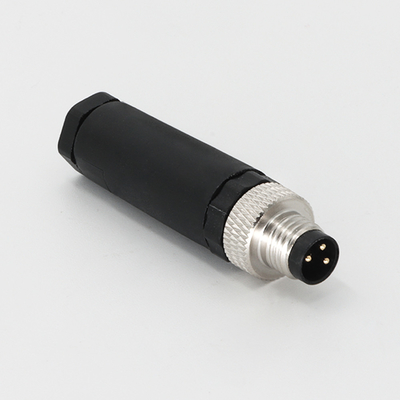 M8 Connector IEC 61076-2-104 Field-wireable Assembly 3-pin A-code Straight IP67 Male