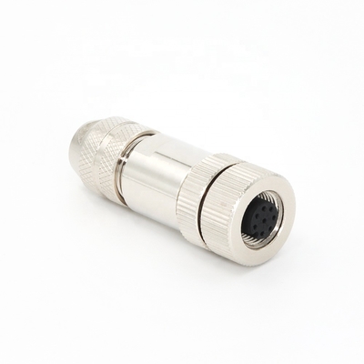 M12 Metal Connectors IEC 61076-2-101 Standard 8 Pin Female Field-assembled Connector