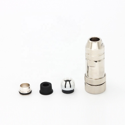 M12 Metal Connectors IEC 61076-2-101 Standard 8 Pin Female Field-assembled Connector