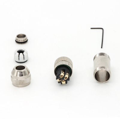 Field Wireable M8 Female Connector 4 Pin Straight