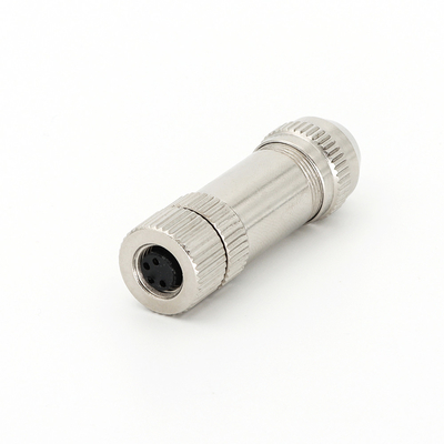 Field Wireable M8 Female Connector 4 Pin Straight