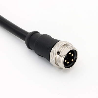 Pre Assembled Cable 7/8" 5 Pin Connector Male Straight Black PVC A Code