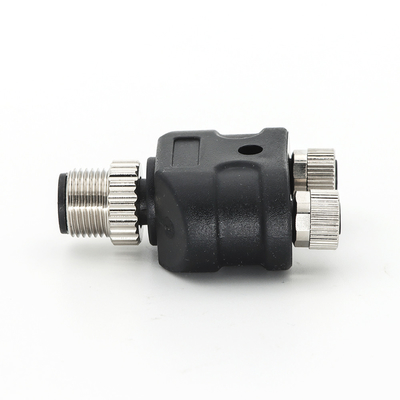 Y Distributor M12 Connector 4 Pin Male To M8 3 Pin Female A Coding