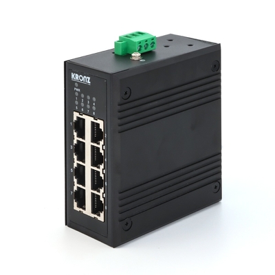 DIN Rail Mounting Industrial Ethernet Switches 8Port IP40 With Dual Row Port