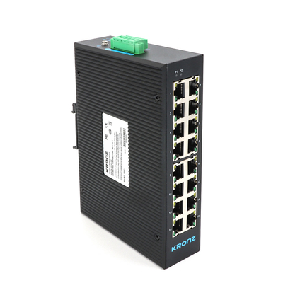 Unmanaged Din Rail Mount Ethernet Switch 10/100M Bit/S 16 Port