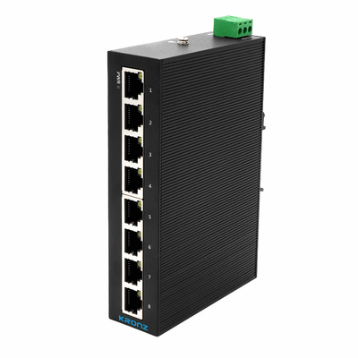 Industrial DIN Rail Ethernet Switches 8 Port 10/100/1000Base-T DC12-52V Link Status