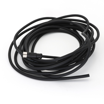 PVC Cable M8 Connector Pre Assembled Straight Female 4 Pin A Code IP67