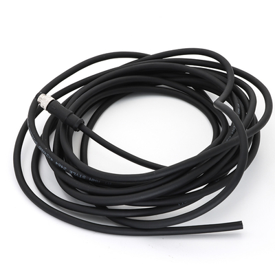 IEC 61076-2-104 M8 Connector With Molded Cable Straight Male 4 Pin A Code PVC