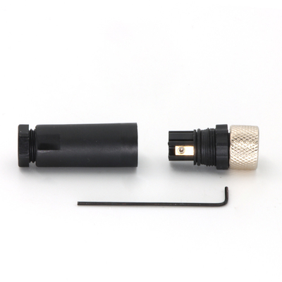 IEC 61076-2-104 M8 Female Connectors Field Wireable Assembled 3 Pin A Code
