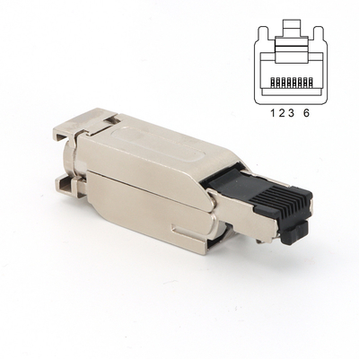 Metal Housing RJ45 Connector 4 Pin Field Wireable