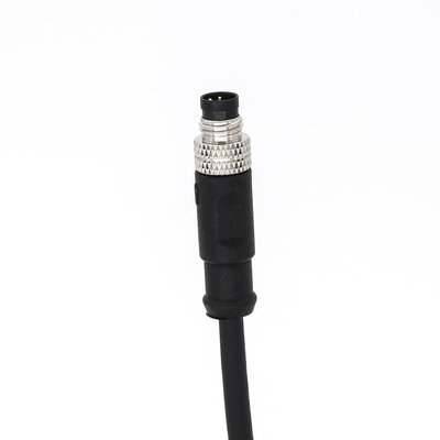 Pre Assembled Male M8 5 Pin Connectors IEC 61076-2-104 Straight B Code PVC Cable