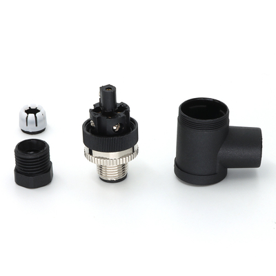 Angled Circular M12 Connector 5 Pin IP67 Male