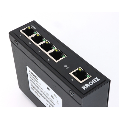 Unmanaged Industrial Ethernet Switches 5 Port POE 100Base-TX DIN Rail Mounting