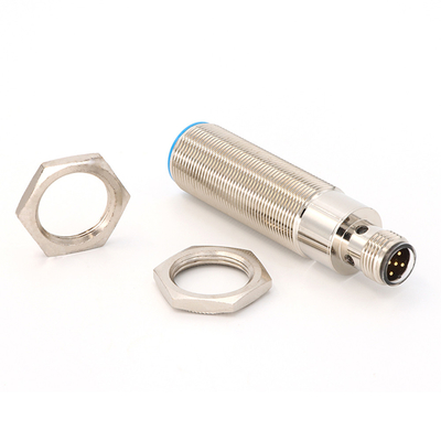 M12 Connector Industrial Ultrasonic Sensors NPN PNP 60-1000mm Detection Range