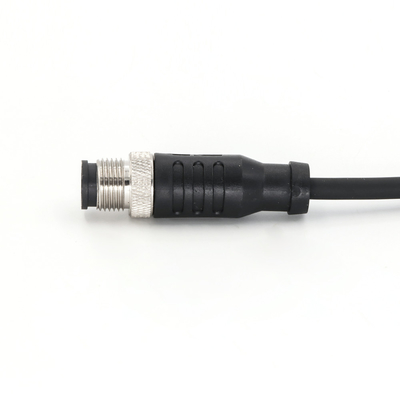 Male M12 8 Pin Connectors Pre Assembled Cable Straight PVC FPM/FKM