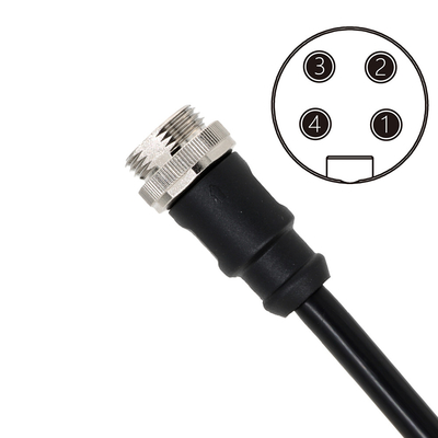 Pre Molded Cable 7/8" Connector Automation 7/8"-16UN 4 Pin Male Waterproof