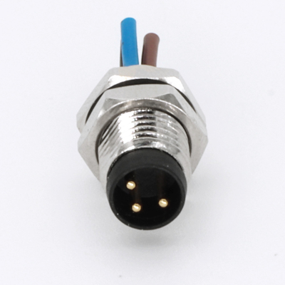 Panel Mount M8 Male Connector 3/4/5/6/8Pin Front Mounting 0.5m Pre Wired