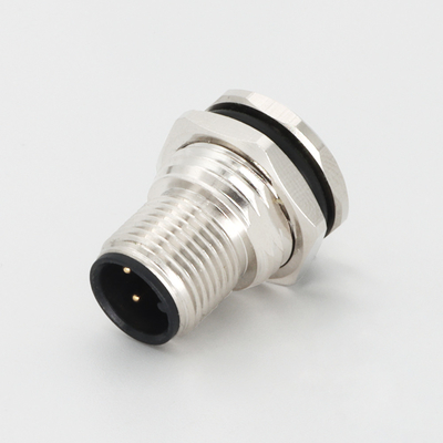 IEC 61076-2-101 M12 Panel Mount Connector 3 Pin Male Straight Flange Connectors