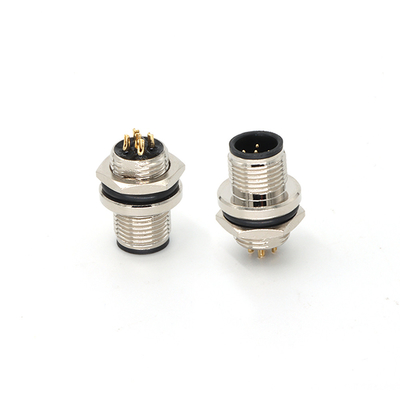 Flange Panel Mount M12 Connector Male 5 Pin Female Rear Mounting IP67