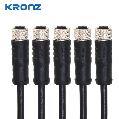 FPM/FKM Sealed TPU Black M8 Connector with IEC 61076-2-104 Certification