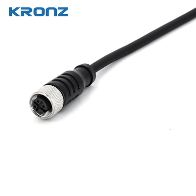M12 Female Connector IP67 3-pin 2 Meter Pre-assembled Cable PVC Sensor Connector