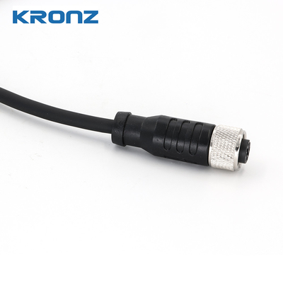 M12 Circular Connector 4A 3 Pin IEC 61076-2-101 IP67 Straight Cable for Sensors