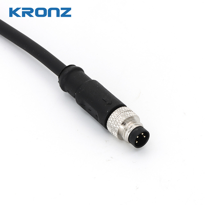 M8 Connector With Customized Cable Length 60V 3 Pin Male Industrial Automation Connector