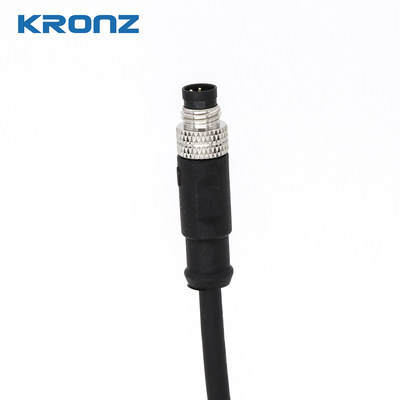 M8 Circular Connectors IEC 61076-2-104 With 15m PVC Cable Waterproof IP67 Male Connector