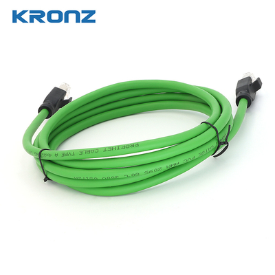 RJ45 Connector For Ethernet Data Transmission 4 Pin Cat5e With 15 Meter Green Cable