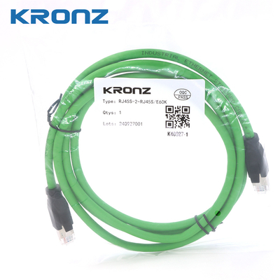RJ45 Connector Green Flexible TPU Grip RJ45 Connector For Industrial Automation