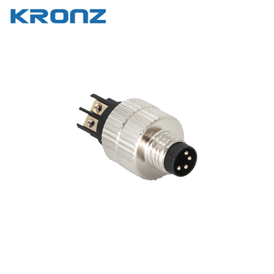 M8 Connector Field-wireable Waterproof IP67 3 Pin A Code Angled Sensor Connector