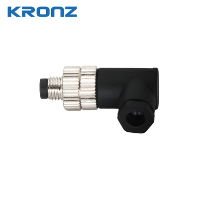 M8 Sensor Connector 5 Pin B Code Male Angle Industrial Circular Connector Waterproof