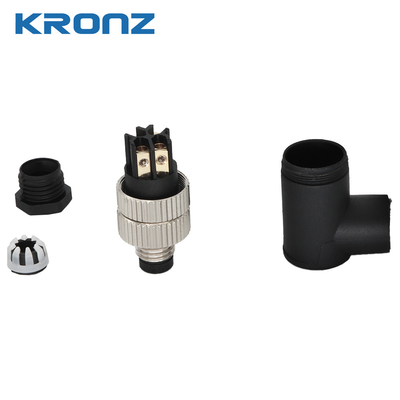M8 Sensor Connector 5 Pin B Code Male Angle Industrial Circular Connector Waterproof