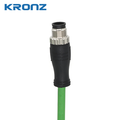 Lan Cable Connector M12 to M12 Male IE Cable 60V 4 Pin M12 Circular Connectors