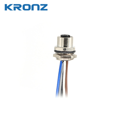 M12 Aviation Socket Flange Gold-plated Connector Joint 5pin Welded Waterproof IP67