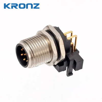 M12 Connector 2 3 4 5 6 7 8 12 Pin A B D Code Screw Locking Plug Male ​Angled