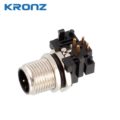 M12 Connector 2 3 4 5 6 7 8 12 Pin A B D Code Screw Locking Plug Male ​Angled
