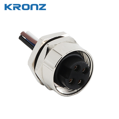 7/8'' Industrial Connector 100 Mating Cycles 4 Pin Female Sensor Circular Connectors