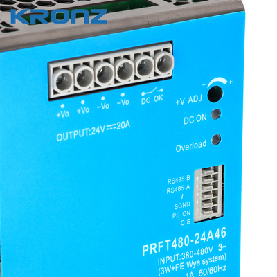 Industrial Power Converter IP20 Grade 480W Output 48V/10A For Industrial Efficiency