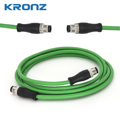 BN Wire Color M12 Connector For Harsh Environments Ambient Temperature -25- 85C Brass Contact Nut Material