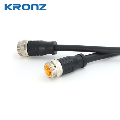 7/8" Circular Connector with Straight PVC Cable Outlet and Black Housing Material