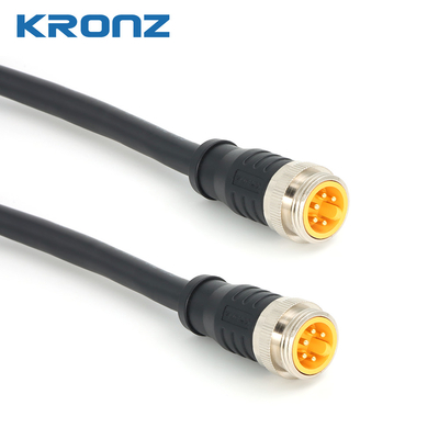 7/8" Circular Connector with Straight PVC Cable Outlet and Black Housing Material