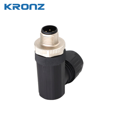 Stable Performance M12 Plug Connector 5 Pins And Nickle-plated Contact Nut Material