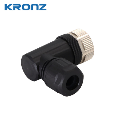 M12 Connector 4 Pin Waterproof IP67 Cable Outlet Diameter 4-8mm Field-wirable Connectors