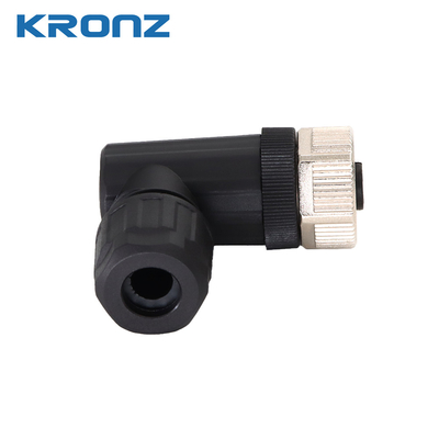 M12 Connector 4 Pin Waterproof IP67 Cable Outlet Diameter 4-8mm Field-wirable Connectors