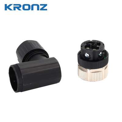 M12 Socket Connector Angle Cable Outlet 4-8mm A-code NBR Seal Material Screw Connection