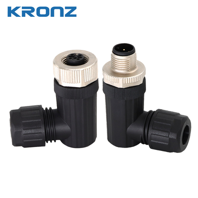 IEC 61076-2-101 Standard M12 Connector in Black Housing Material PBT/PA Clamp Matrix Material for Industrial Automation