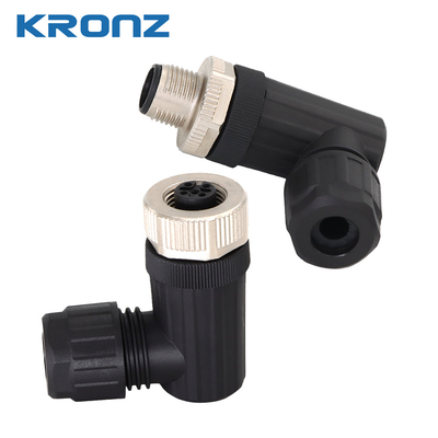 IEC 61076-2-101 Standard M12 Connector in Black Housing Material PBT/PA Clamp Matrix Material for Industrial Automation
