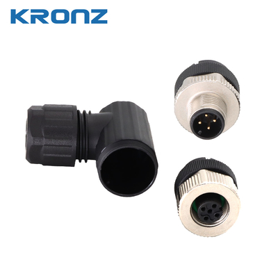 IEC 61076-2-101 Standard M12 Connector in Black Housing Material PBT/PA Clamp Matrix Material for Industrial Automation